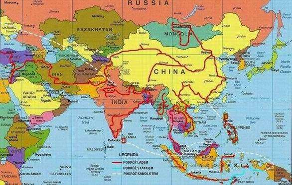 TRasa wyprawy TRANS ASIA TRasa wyprawy TRANS ASIA