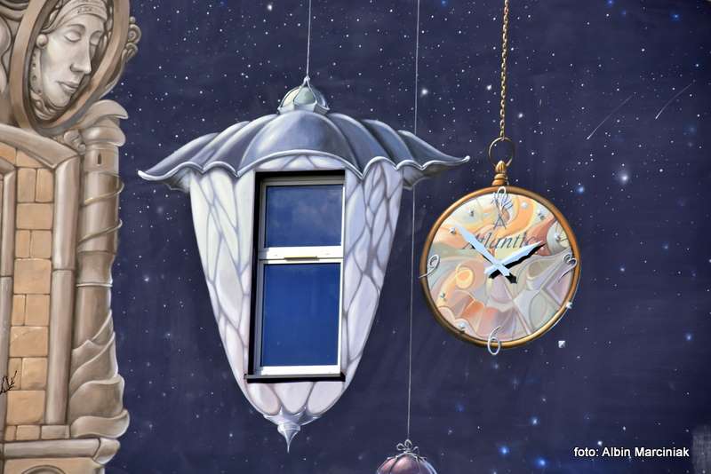 Mural w Czestochowie Strażnik Czasu 19