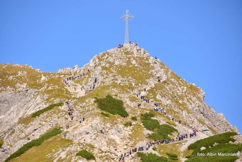 Giewont a legendary mountain in Poland the Western Tatras autumn in the Tatra National Park TPN 24