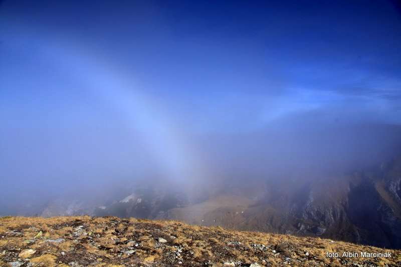 Czerwone Wierchy jesiennie Biała Tęcza zwana fog bow 5
