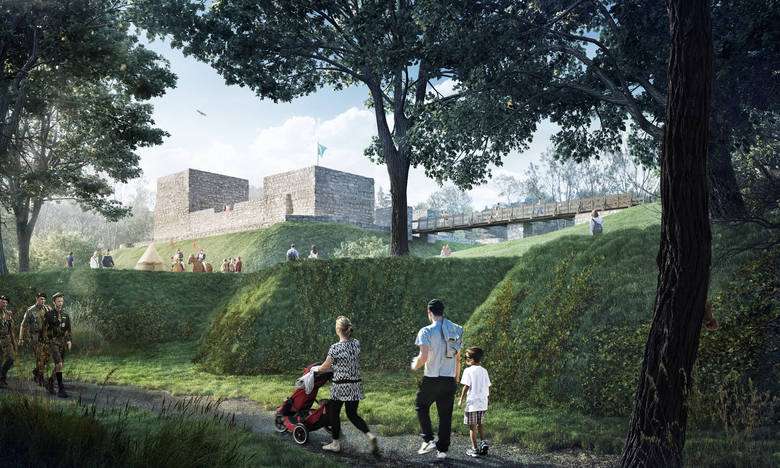 plany zamku w Lanckoronie