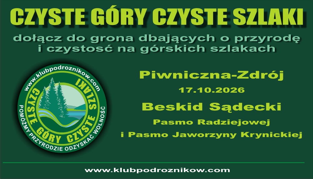 Czyste Góry Czyste Szlaki, Beskid Sądecki