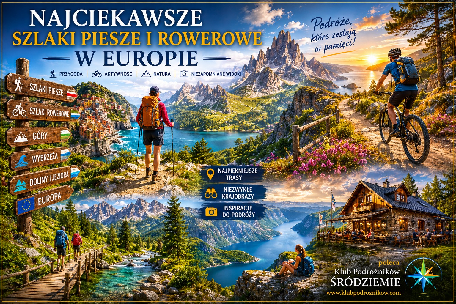 Najciekawsze szlaki piesze i rowerowe w Europie