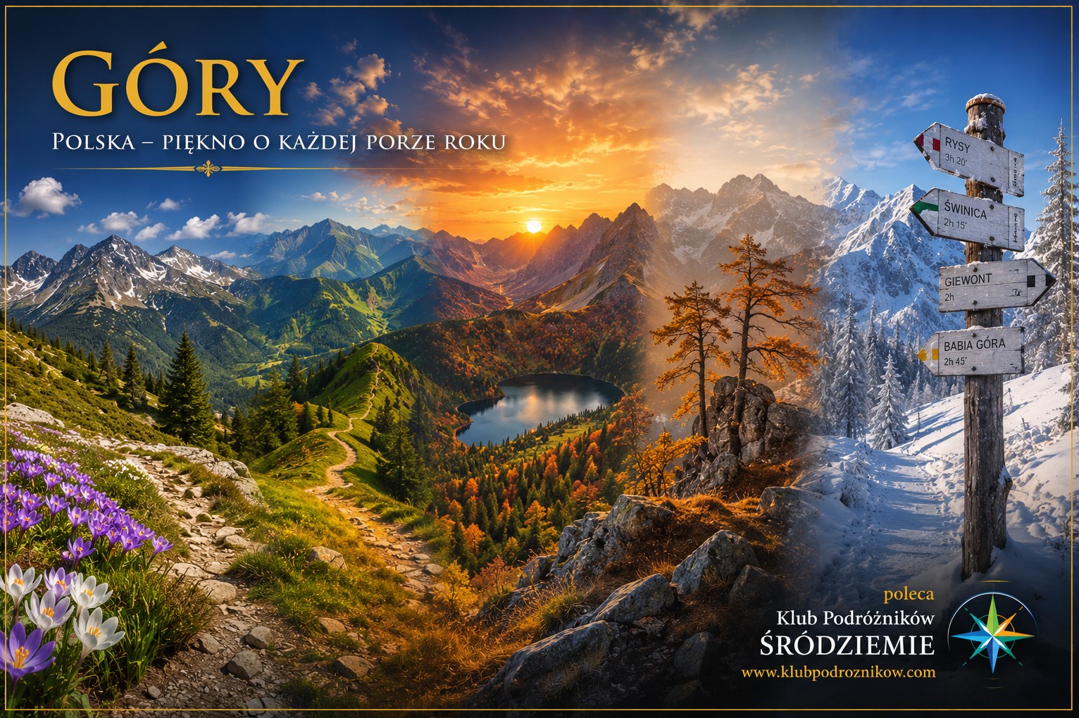góry Polski, Tatry, Bieszczady, Karkonosze, Beskidy, Gorce i Góry Stołowe