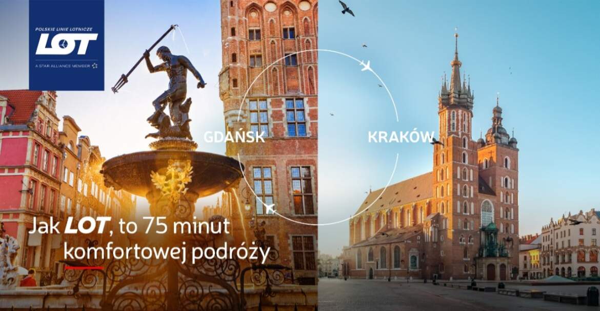 PLL LOT na trasie Kraków- Gdańsk